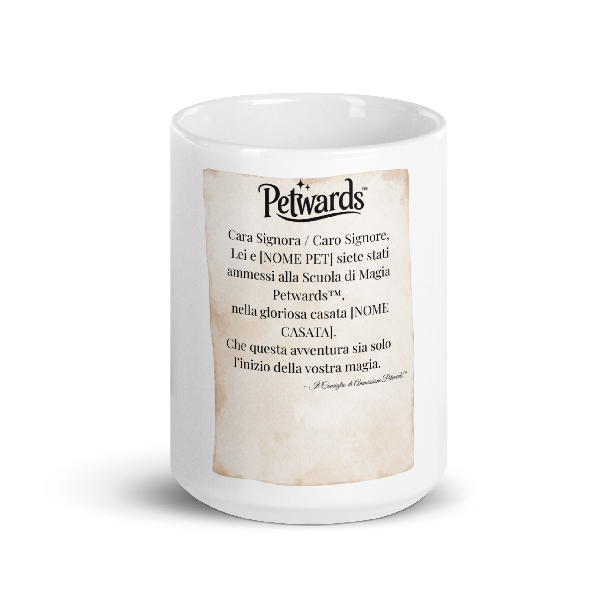 Tazza Petwards™ – La Lettera Magica del Tuo Pet è Arrivata - (Personalizzata)